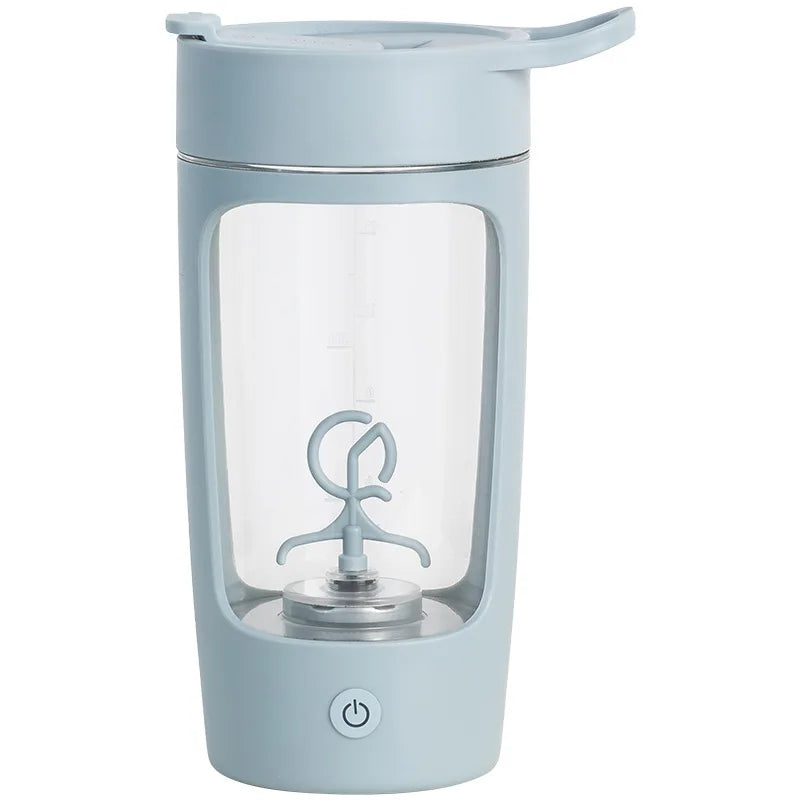 Portable Fitness Sport Bottle USB Rechargable Electric Protein Shaker Bottle 650ml Automatic Blender Cup Gym Workout Mixing Cups