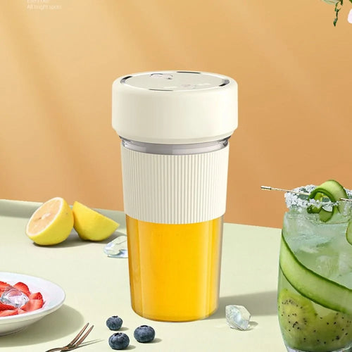 Portable Wireless Electric Fruit Juicer Cup Handheld 350 ML Juice Blender Cup Transparent with Straw Smoothie Mixer Cup Home