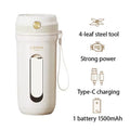 4/10 Blades Fruit Blender Cup with Detachable Straw 350ML Electric Juicer Cup Mini USB Rechargeable Smoothie Maker Cup Office