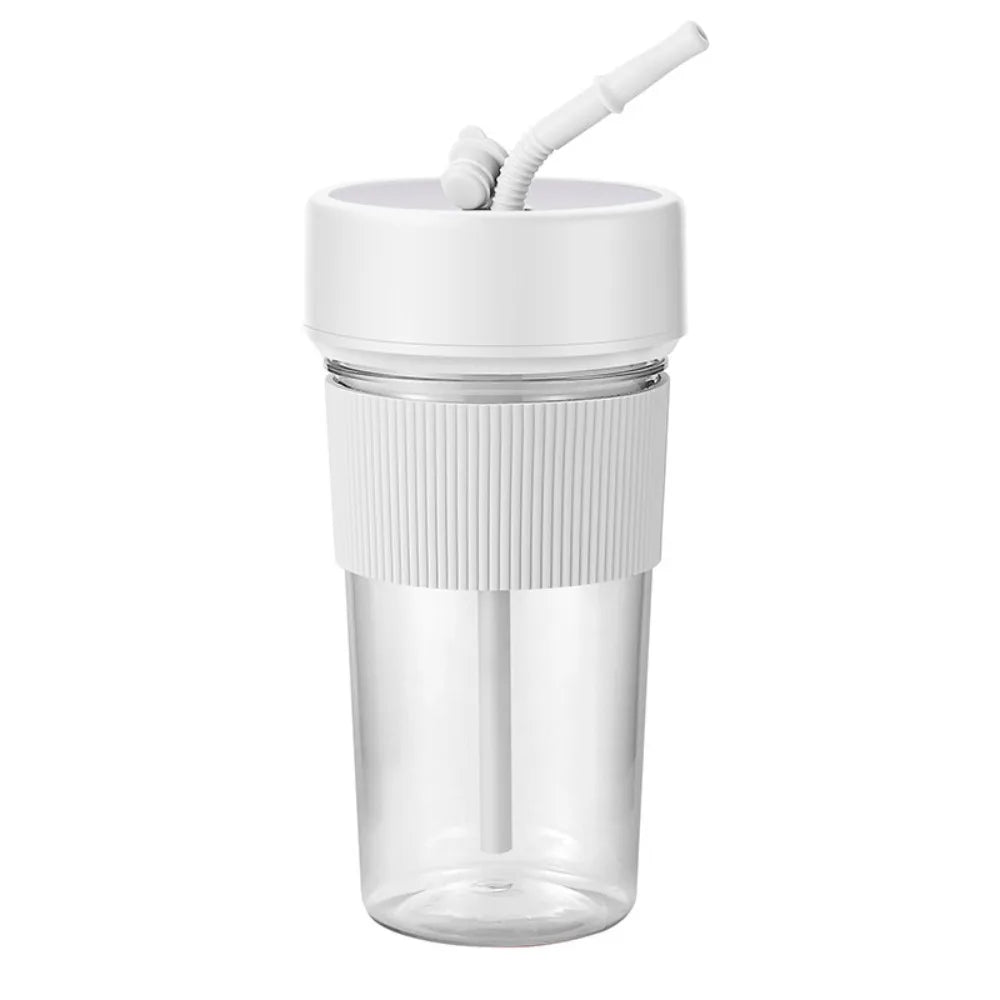 Portable Wireless Electric Fruit Juicer Cup Handheld 350 ML Juice Blender Cup Transparent with Straw Smoothie Mixer Cup Home