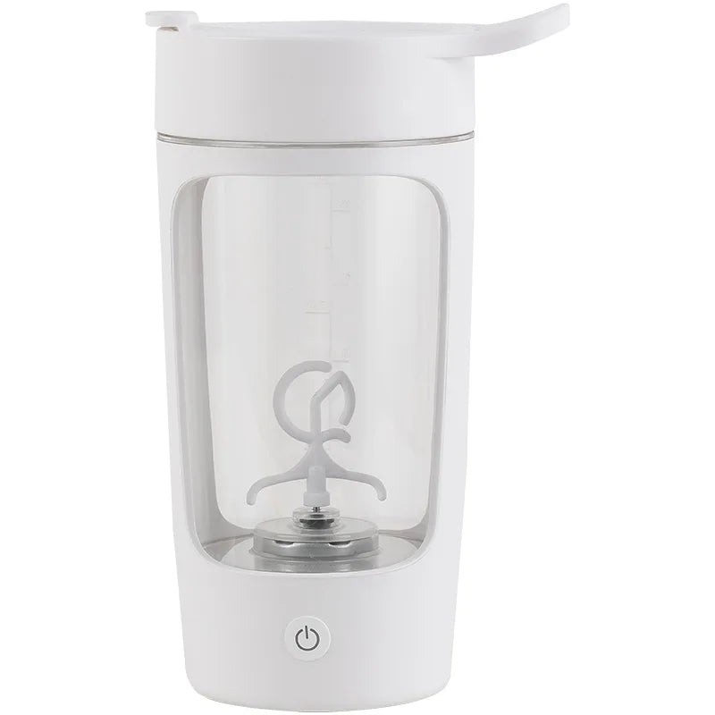 Portable Fitness Sport Bottle USB Rechargable Electric Protein Shaker Bottle 650ml Automatic Blender Cup Gym Workout Mixing Cups