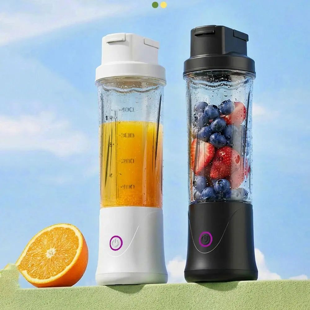 450ML Capacity Mini Blender Cup USB Charging Plastic Auto Juicing Cup Small Cordless Electric Fruit Juicer Food Processing
