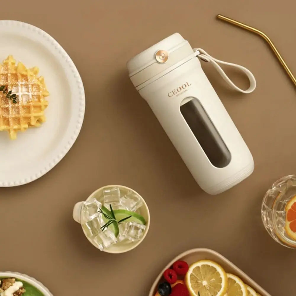 4/10 Blades Fruit Blender Cup with Detachable Straw 350ML Electric Juicer Cup Mini USB Rechargeable Smoothie Maker Cup Office