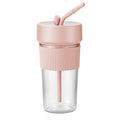 Portable Wireless Electric Fruit Juicer Cup Handheld 350 ML Juice Blender Cup Transparent with Straw Smoothie Mixer Cup Home